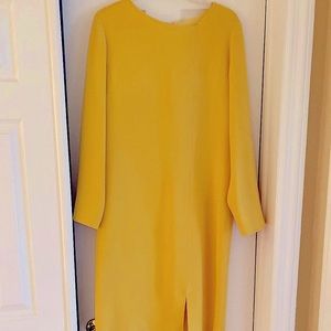 BIGIO COLLECTION sunshine yellow wool dress - size 12